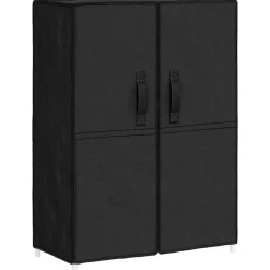 Produits Ménagers-vidaXL Armoire à chaussures 60x28x90 cm Tissu Noir