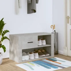 vidaXL Armoire à chaussures 80x35x45 cm Bois d'ingénierie