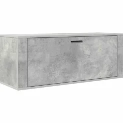 Produits Ménagers-vidaXL Armoire à chaussures murale 100x35x38 cm Gris béton