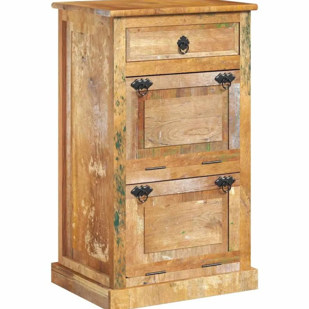 vidaXL Armoire à chaussures 4 couches avec tiroir Bois de récupération