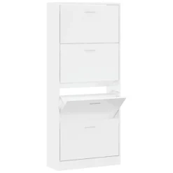 vidaXL Armoire à chaussure 63x24x147 cm Bois ingénierie