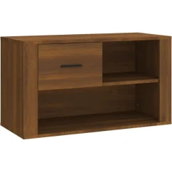 vidaXL Armoire à chaussures Chêne marron 80x35x45 cm Bois d'ingénierie