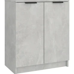 Produits Ménagers-vidaXL Armoire à chaussures 59x35x70 cm Bois d'ingénierie Gris béton
