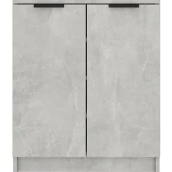 Produits Ménagers-vidaXL Armoire à chaussures 59x35x70 cm Bois d'ingénierie Gris béton
