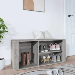 Produits Ménagers-vidaXL Armoire à chaussures 100x35x45 cm Bois d'ingénierie Sonoma gris