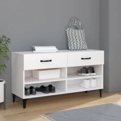 vidaXL Armoire à chaussures 102x35x55 cm Bois d'ingénierie