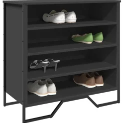 vidaXL Armoire à chaussures 80x38x78 cm bois d'ingénierie