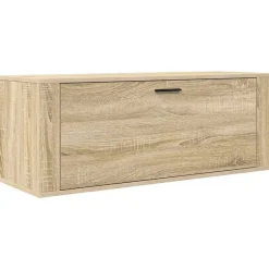 Produits Ménagers-vidaXL Armoire à chaussures murale Chêne sonoma 100x35x38 cm Ch&ecirc;ne sonoma