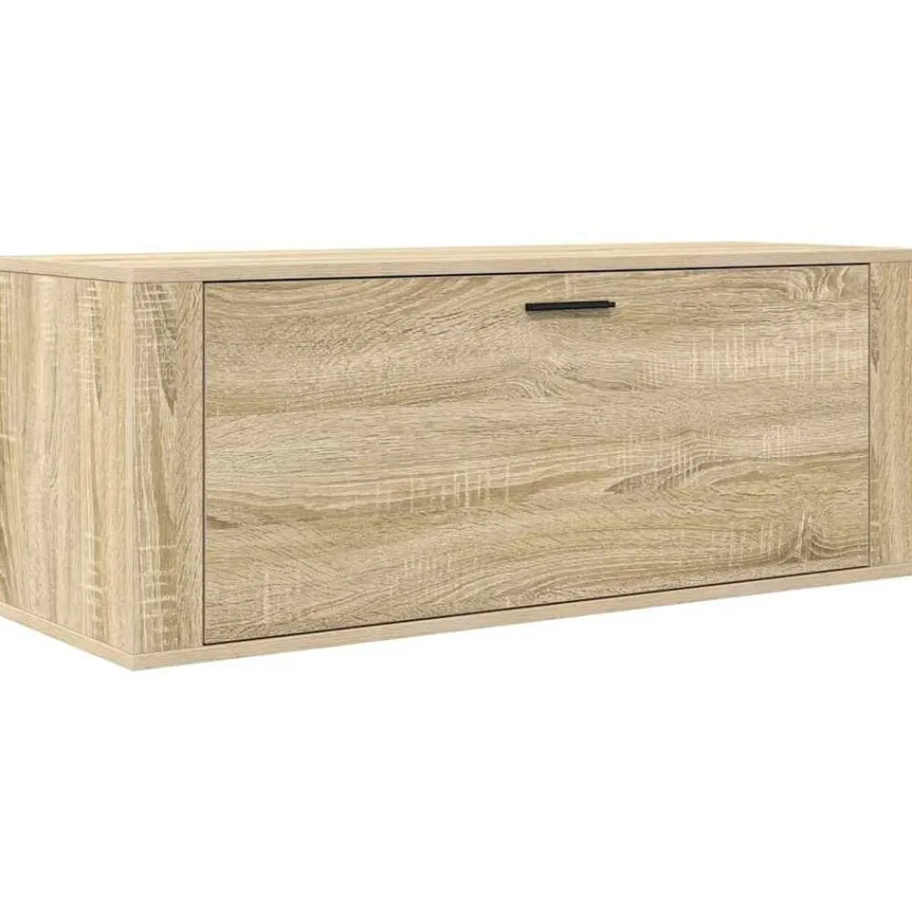 Produits Ménagers-vidaXL Armoire à chaussures murale Chêne sonoma 100x35x38 cm Chêne sonoma