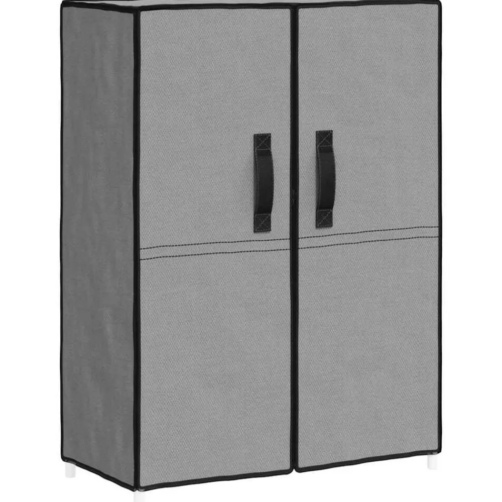 Produits Ménagers-vidaXL Armoire à chaussures 60x28x90 cm Tissu Gris