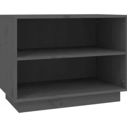 Produits Ménagers-vidaXL Armoire à chaussures 60x34x45 cm Bois de pin massif Gris
