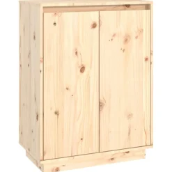 Produits Ménagers-vidaXL Armoire à chaussures 60x35x80 cm Bois de pin massif Naturel