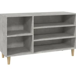 Produits Ménagers-vidaXL Armoire à chaussures 102x36x60 cm Bois d'ingénierie Gris béton
