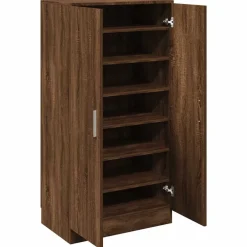 Produits Ménagers-vidaXL Armoire à chaussures Chêne marron 55x35x108cm Bois d'ingénierie Ch&ecirc;ne marron