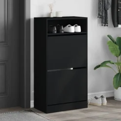 vidaXL Armoire à chaussures 60x34x116 cm bois d'ingénierie