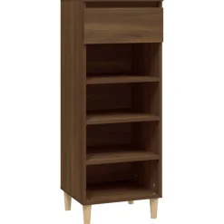 Produits Ménagers-vidaXL Armoire à chaussures Chêne marron 40x36x105cm Bois d'ingénierie Chêne marron