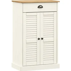 Produits Ménagers-vidaXL Armoire à chaussures VIGO 60x35x96 cm bois massif de pin Blanc