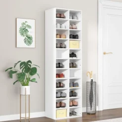vidaXL Armoire à chaussures 54x34x183 cm Bois d'ingénierie