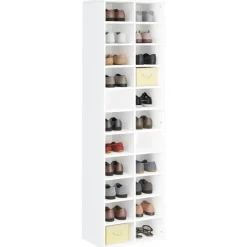vidaXL Armoire à chaussures 54x34x183 cm Bois d'ingénierie