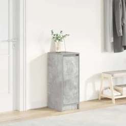 Produits Ménagers-vidaXL Armoire à chaussures 29,5x34x76 cm bois d'ingénierie Gris béton