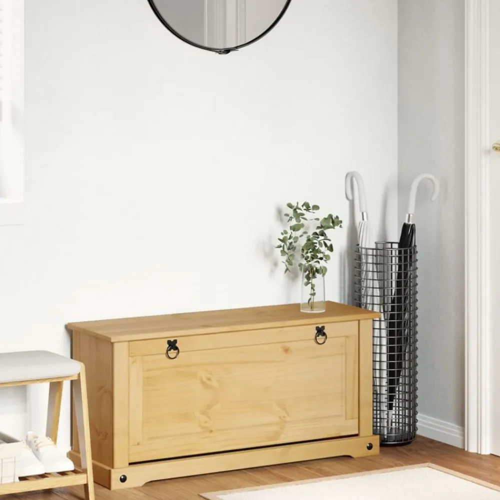 Produits Ménagers-vidaXL Armoire à chaussures Corona 99x32x138 cm bois de pin massif