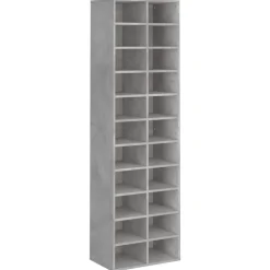 Produits Ménagers-vidaXL Armoire à chaussures 54x34x183 cm bois d'ingénierie Gris béton
