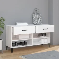 vidaXL Armoire à chaussure 102x35x55 cm Bois ingénierie