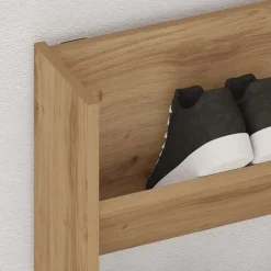 Produits Ménagers-vidaXL Armoire à chaussures murale chêne artisanal bois d'ingénierie ch&ecirc;ne artisanal