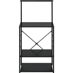 Arts De La Table & Arts Culinaires-vidaXL Armoire à four à micro-ondes 60x39,6x123cm bois ingénierie Noir