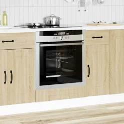 Armoires & Meubles De Rangement-vidaXL Armoire à four Kalmar chêne sonoma bois d'ingénierie Ch&ecirc;ne sonoma