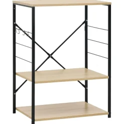 Arts De La Table & Arts Culinaires-vidaXL Armoire à micro-ondes noir et chêne 60x39,6x79,5 cm noir et ch&ecirc;ne