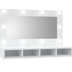 vidaXL Armoire à miroir avec LED 90x31,5x62 cm