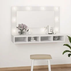 vidaXL Armoire à miroir avec LED 90x31,5x62 cm
