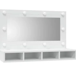vidaXL Armoire à miroir avec LED 90x31,5x62 cm