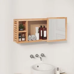 Armoires & Meubles De Rangement-vidaXL Armoire à miroir 80x17x34 cm Bois massif de noyer