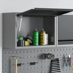 vidaXL Armoire à outils avec stockage et gris 50 x 25 x 35 cm