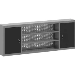 vidaXL Armoire à outils avec étagère et gris 150 x 20 x 55 cm