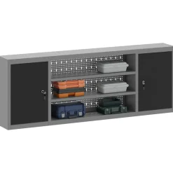 vidaXL Armoire à outils avec étagère et gris 150 x 20 x 55 cm