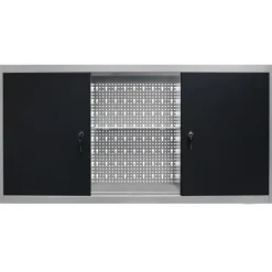Accessoires De Quincaillerie-vidaXL Armoire à outils murale Style Industriel Métal Gris et noir