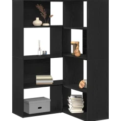 vidaXL Armoire 2 pcs Chêne noir 85 x 85 x 140 cm Bois d'ingénierie