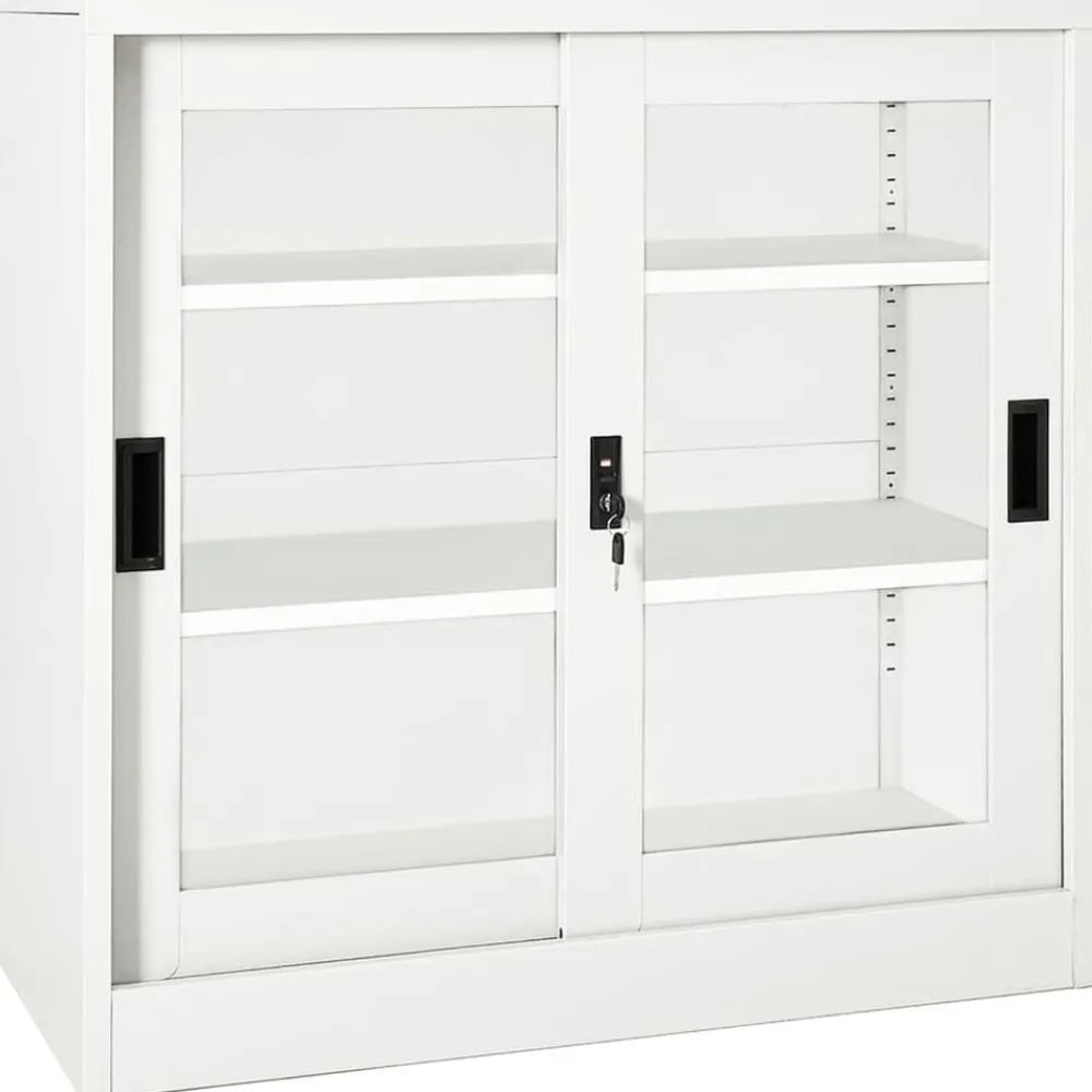 vidaXL Armoire à portes coulissantes 90x40x90 cm Acier