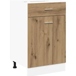 Armoires & Meubles De Rangement-vidaXL Armoire à tiroirs "Lyon" Chêne artisanal 50 x 46 x 81,5 cm Bois d'ingénierie ch&ecirc;ne artisanal