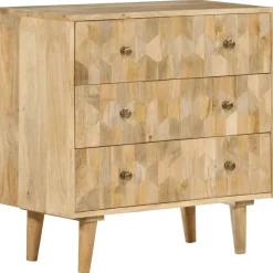 vidaXL Armoire à tiroirs 70x35x70 cm bois massif de manguier