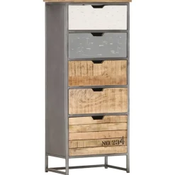 Armoires & Meubles De Rangement-vidaXL Armoire à tiroirs 45x30x105 cm Bois de manguier massif