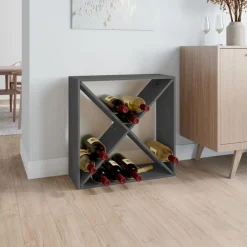 Armoires & Meubles De Rangement-vidaXL Armoire à vin 62x25x62 cm Bois de pin massif Gris