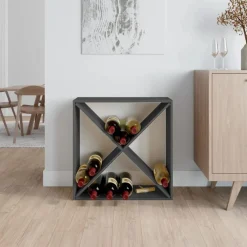Armoires & Meubles De Rangement-vidaXL Armoire à vin 62x25x62 cm Bois de pin massif Gris