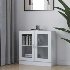 vidaXL Armoire à vitrine 82,5x30,5x80 cm Bois d'ingénierie
