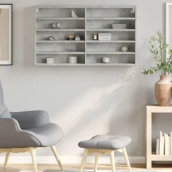 vidaXL Armoire à vitrine 100x15x58 cm bois d'ingénierie