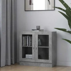 vidaXL Armoire à vitrine 82,5x30,5x80 cm Bois d'ingénierie