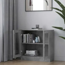vidaXL Armoire à vitrine 82,5x30,5x80 cm Bois d'ingénierie